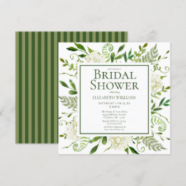 Convite Chuva de Noiva Floral Aquarela Hortênsias Brancas