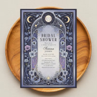 Chuva de Noiva Floral Art Nouveau Lua Celestial