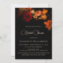 Chuva de Noiva Floral Artística Escura