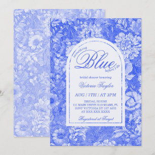 Convite Chuva de Noiva Floral Azul