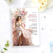 Chuva de Noiva Floral Boho Rosas Cor de Rosa Elega