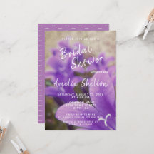 Chuva de Noiva Floral com Sininhos Roxos