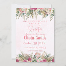 Chuva de Noiva Floral de Grama de Pampas Boho Rosa