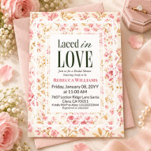 Chuva de Noiva Floral em Aquarela Rosa com Renda V
