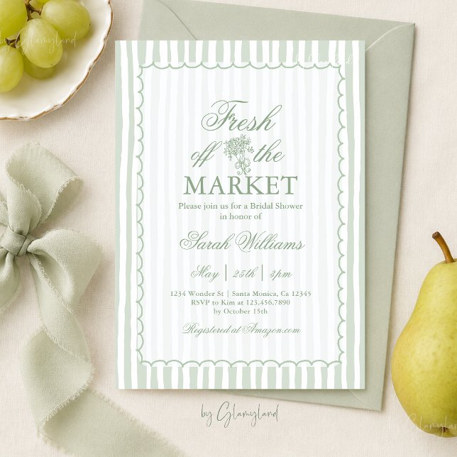 Convite Chuva de Noiva Fresh Off the Market (Criador carregado)