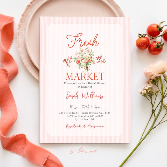 Convite Chuva de Noiva Fresh Off the Market (Criador carregado)