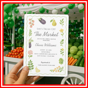 Convite Chuva de Noiva Fresh Off The Market Farmers Market