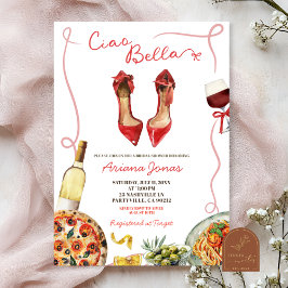 Convite Chuva de Noiva Italiana Ciao Bella