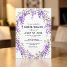 Chuva de Noiva Jardim Floral de Wisteria Roxa