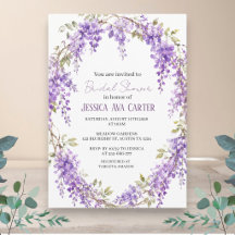 Chuva de Noiva Jardim Floral de Wisteria Roxa