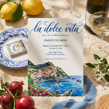 Chuva de Noiva La Dolce Vita Italiana em Aquarela