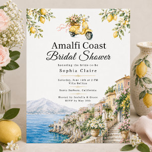 Convite Chuva de Noiva Limão Costa Amalfi Italiana
