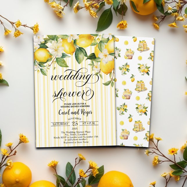 Convite Chuva de Noiva Mediterrânea de Verão com Ramo de L (Criador carregado)