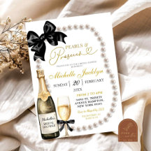 Chuva de Noiva Pérolas Pretas e prosecco Coquete