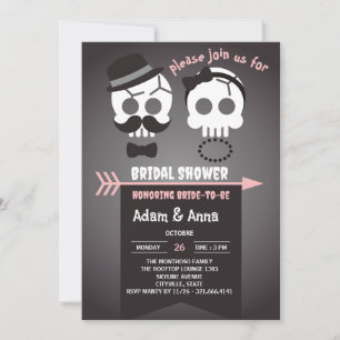 Convite Chuva de Noiva Personalizada Halloween Gótico Crân