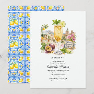 Convite Chuva de Noiva Prosecco Costa Amalfi La Dolce Vita