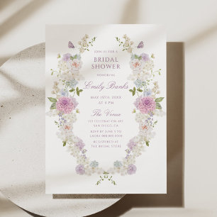 Convite Chuva de Noiva Romântica com Pastéis Suaves Florai