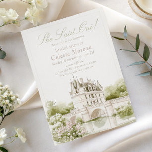 Convite Chuva de Noiva Romântica e Elegante no Castelo Fra