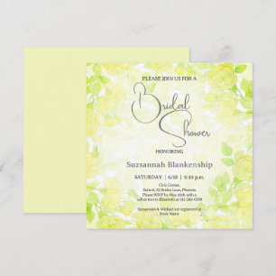 Convite Chuva de Noiva Sutil com Fundo Floral Pastel