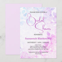 Chuva de Noiva Sutil com Fundo Floral Pastel