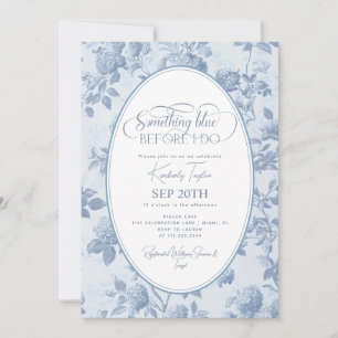 Convite Chuva de Noiva Toile Azul Empoeirado Algo Azul