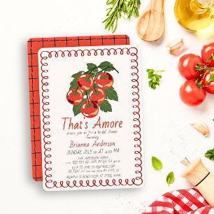 Convite Chuva de Noiva Tomate Vermelho That's Amore Italia