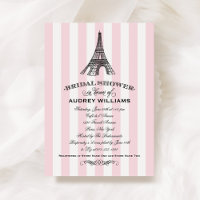 Chuva de Noiva Torre Eiffel com Faixa Rosa para Ca