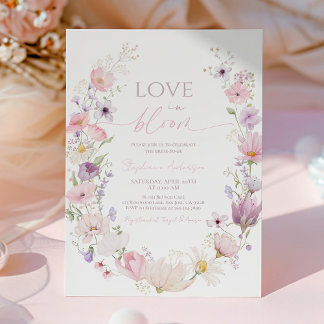 Convite Chuva de Noiva Wildflower: Boho Jardim de Verão