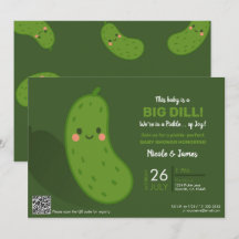 Chuva de Pepino Verde Big Dill Baby Shower