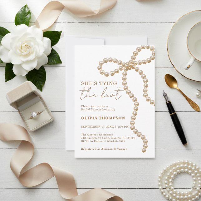 Convite Chuva de Pérolas: Bridal Shower da Noiva (Criador carregado)
