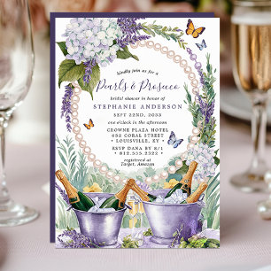 Convite Chuva de Pérolas e Prosecco Jardim Chá de Noiva