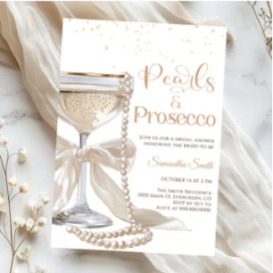 Convite Chuva de Pérolas e Prosecco para Noiva