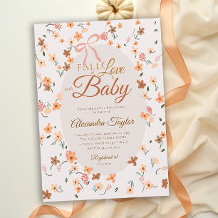 Convite Chuva de Pétalas de Flor Silvestre Menina Baby Sho