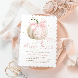 Convite Chuva de Pétalas e Laços Lindos - Baby Shower de A