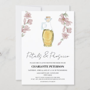 Convite Chuva de Pétalas e Prosecco em Estilo Vintage para