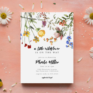 Convite Chuva de Pétalas Jardim de Flores Baby Shower