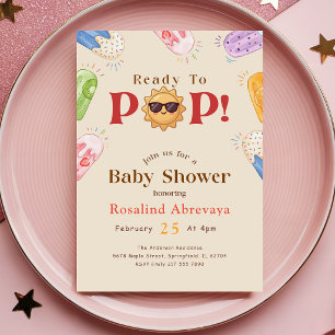 Convite Chuva de Picolé de Verão Baby Shower