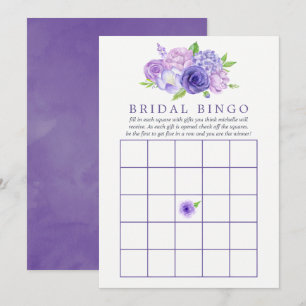 Convite Chuva de Prêmios Floral em Aquarela Violeta Ultra 