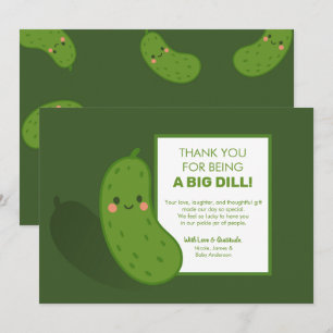 Convite Chuva de Presente do Bebe Big Dill Green Pickle Ob