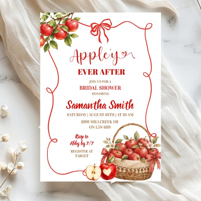 Convite Chuva de presentes Appley Ever After (Criador carregado)