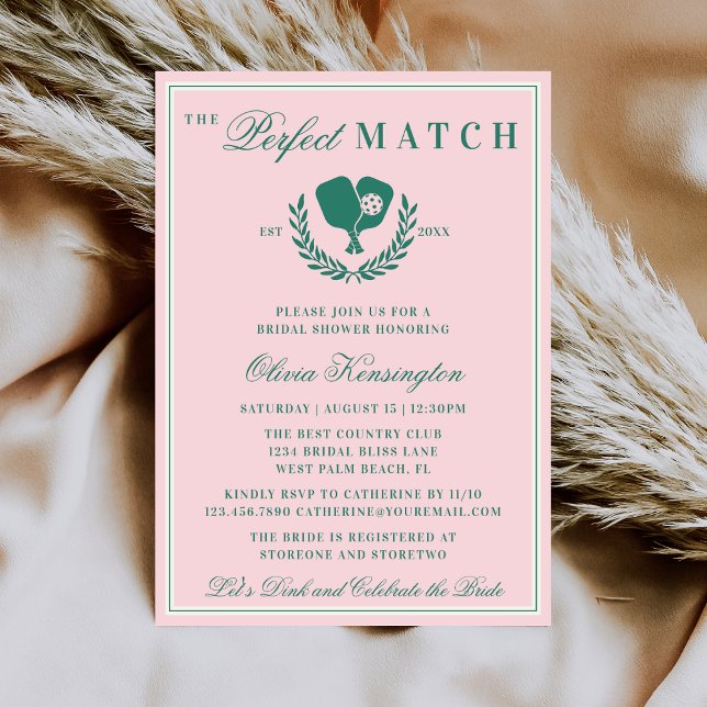 Convite Chuva de Presentes da Noiva do The Perfect Match P (Criador carregado)