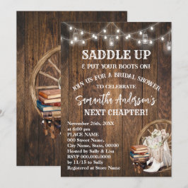 Convite Chuva de Presentes de Noiva Saddle Up Coloque Suas