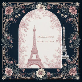 Convite Chuva de Presentes de Solteira para Casada Paris A