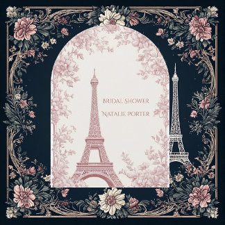 Convite Chuva de Presentes de Solteira para Casada Paris A