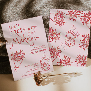 Convite Chuva de Presentes do Casamento Doodle Fresh off t