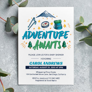 Convite Chuva de Presentes para Bebê Aventureiro