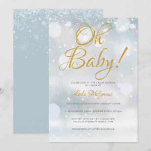 Convite Chuva de Primeiro Neve Oh Bebê Baby Shower