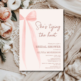 Convite Chuva de Rosa Préppy - Ela Está Se Casando Chá de