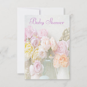 Convite Chuva de Rosas Românticas em Jars Baby Shower