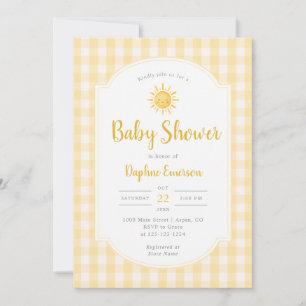 Convite Chuva de Sol Amarelo para Chá de Bebê